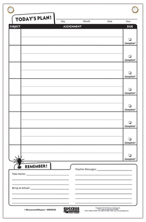 HomeworkMaster Dry Erase 5040 Wall Chart