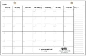 HomeworkMaster Dry Erase Monthly Wall Calendar