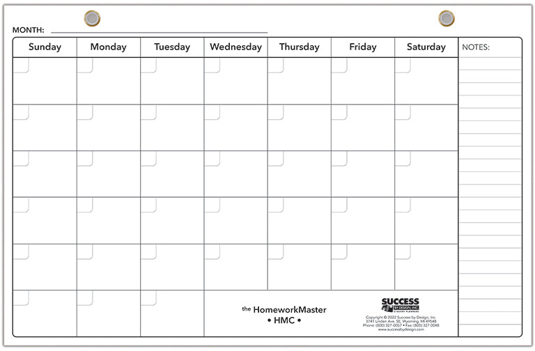 Dry Erase Monthly Wall Calendar