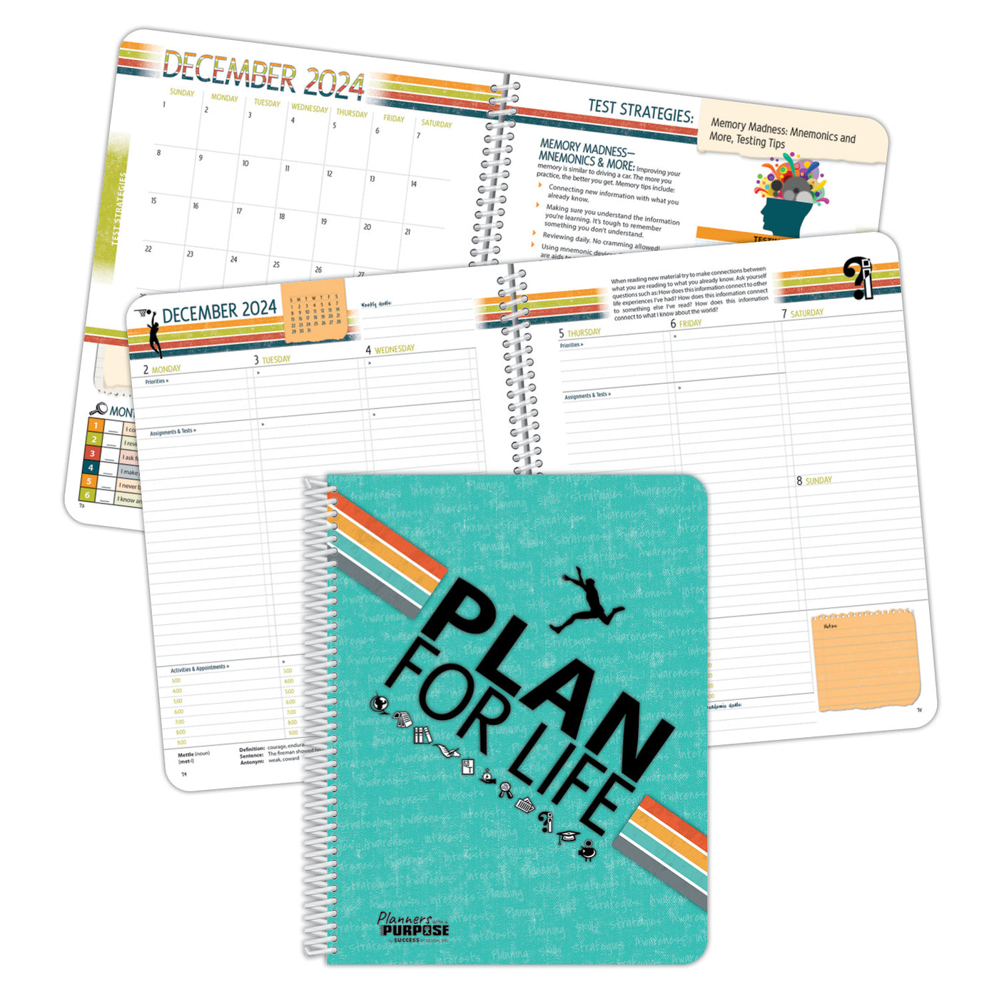 Planner 2024 custom 2024 2025 7x9 12 month planner student planner